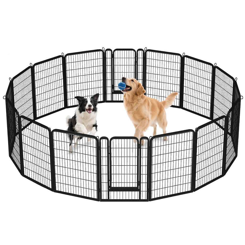 Dog Playpen with Door, Metal Pet Fence, Heavy Duty