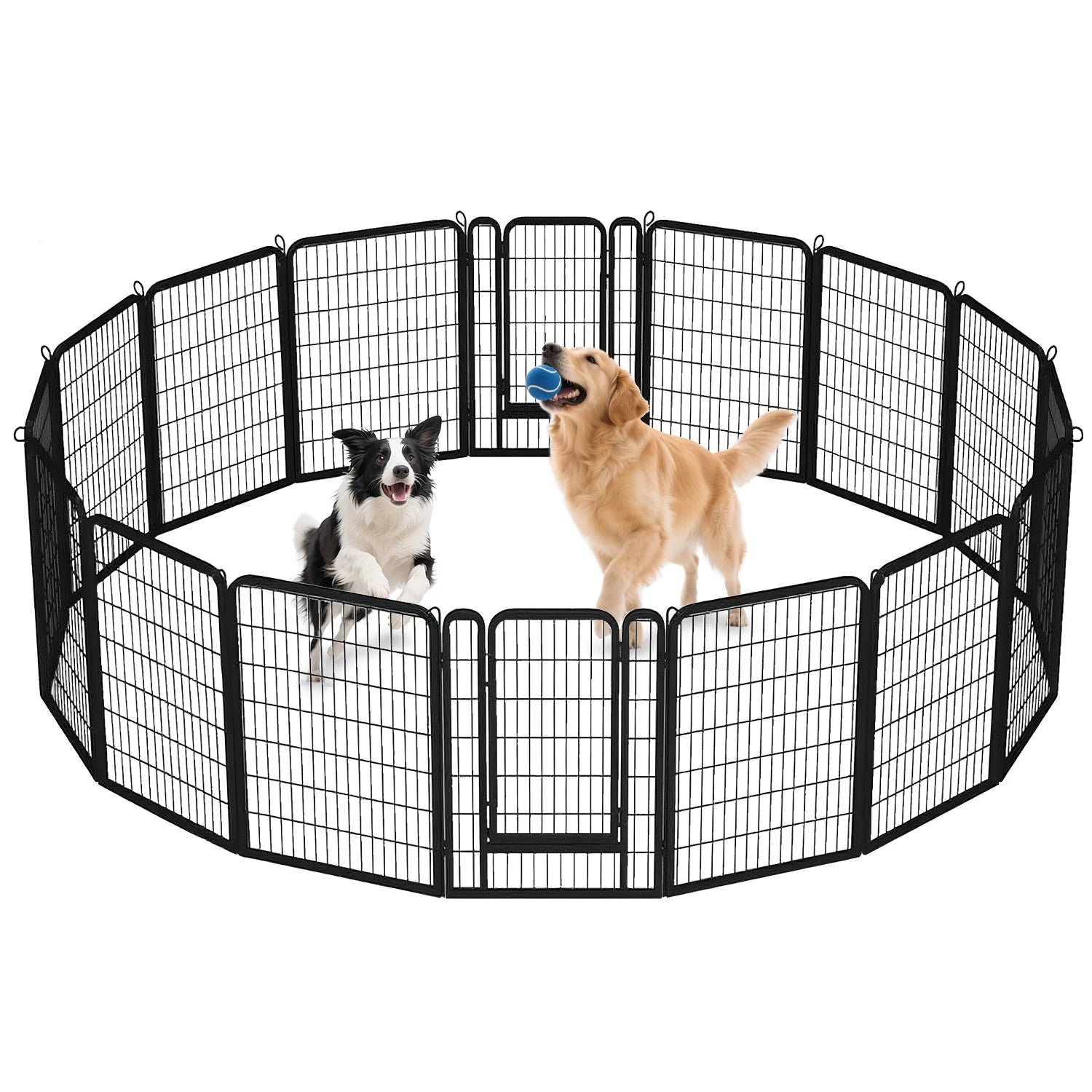 Dog Playpen with Door, Metal Pet Fence, Heavy Duty