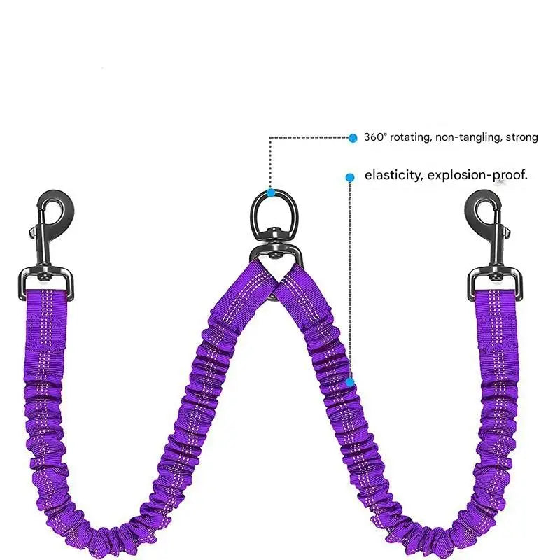 No Tangle Pet Dog Double Leashes