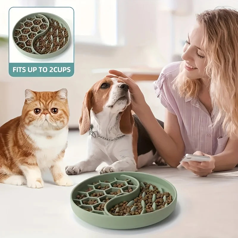 Silicone Slow Food Dog Bowl,