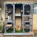 70in Wooden Outdoor Cat Enclosure
