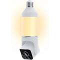 Bulb cam security camera with siren alarm
