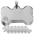 10 Pcs Stainless Steel Dog Tags  Blank Dog Name Tags