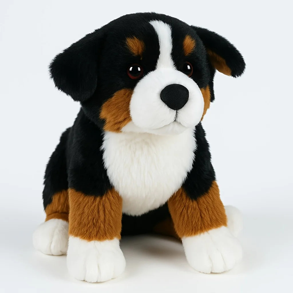Realistic Bernese Mountain Dog Plush Toy