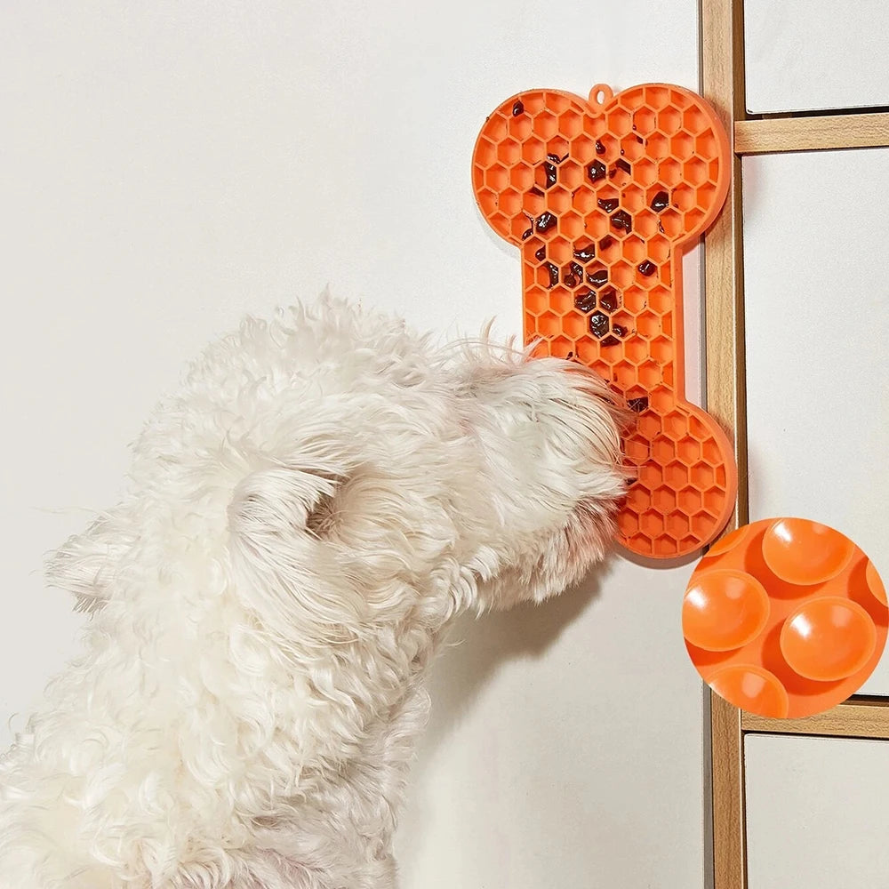 Dog Slow Pad Bone, Food  Licking Pad