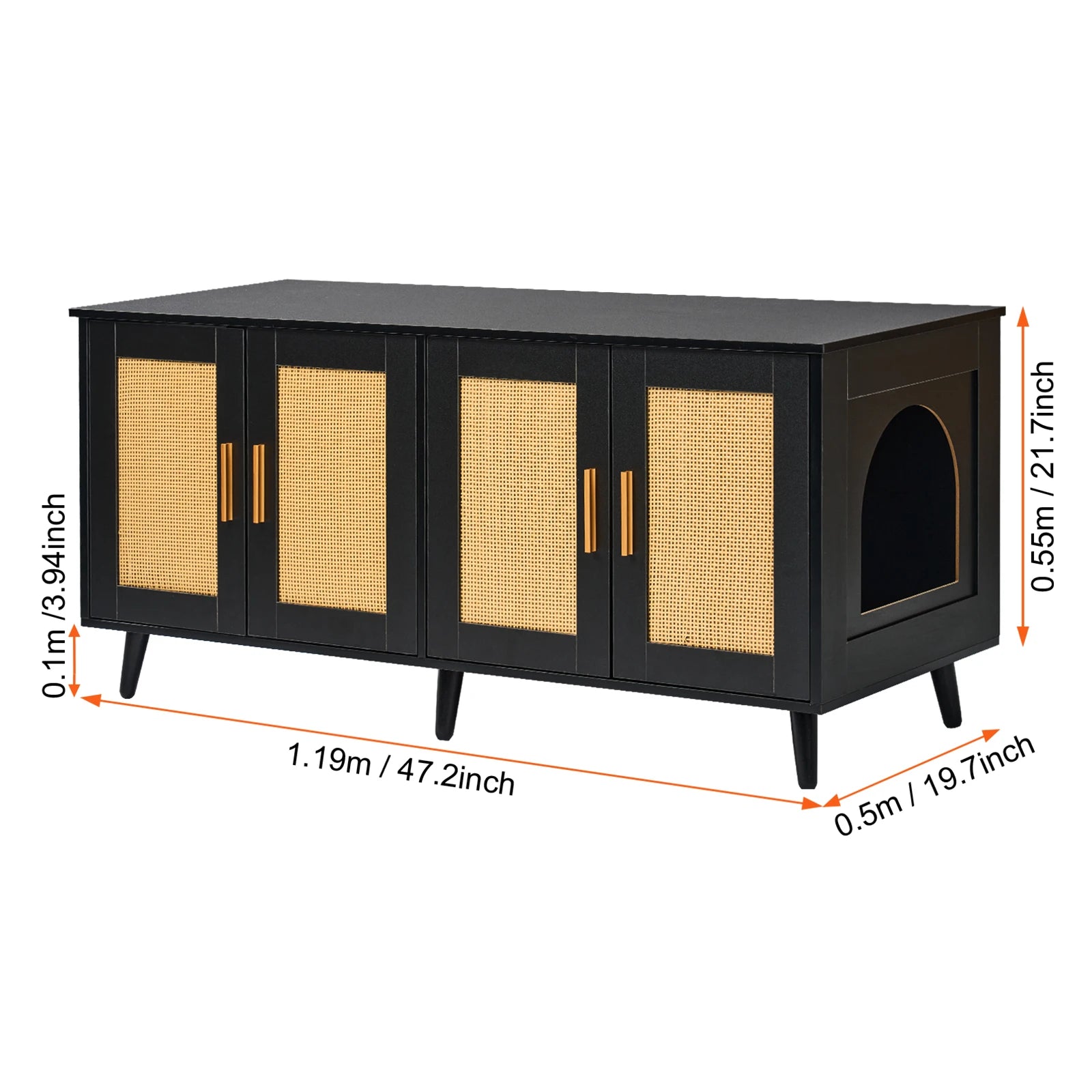 SucceBuy Cat Litter Box Enclosure for 2 Cats