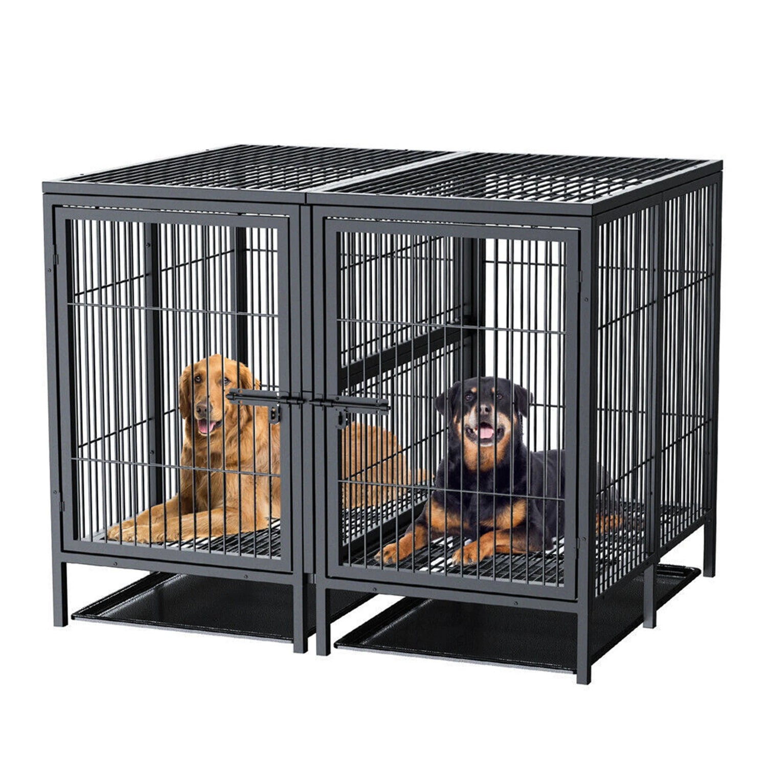 Jumbo Double Large Metal Pet Kennel House Playpen