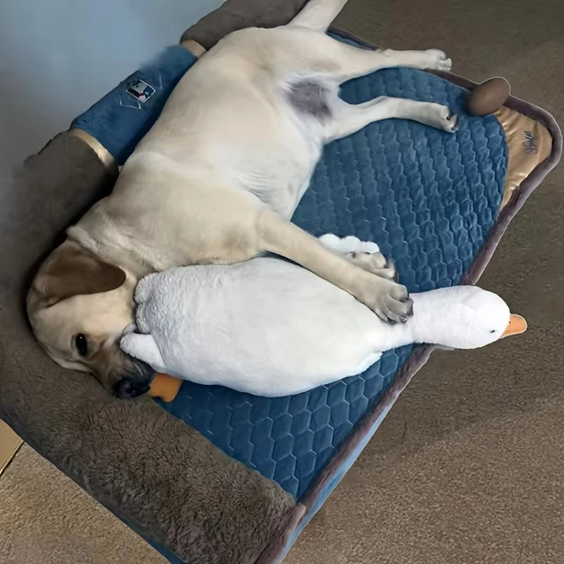 White Realistic  Duck Dog Toy