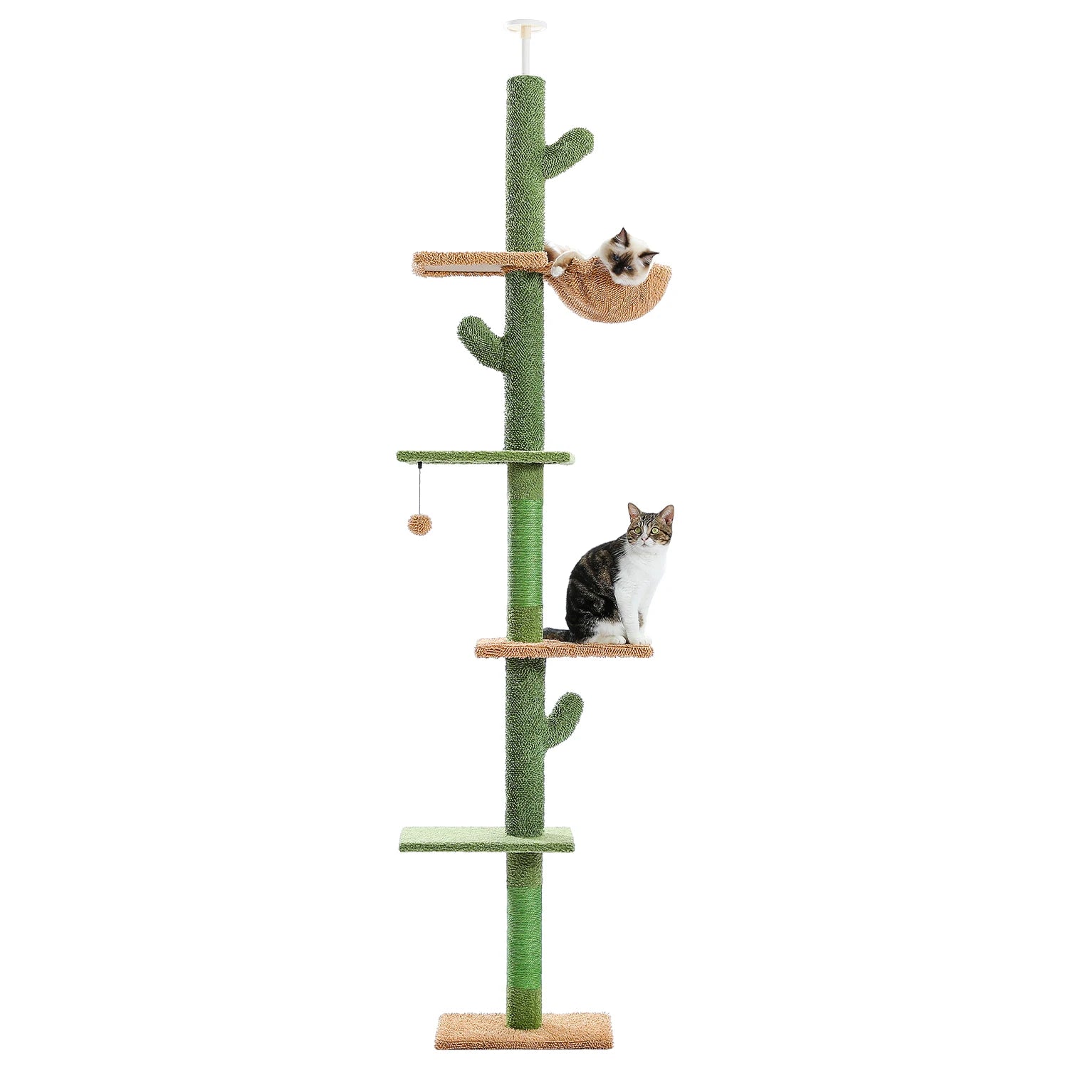 Cat Tree 5-Tier Floor to Ceiling Tower for indoor cats