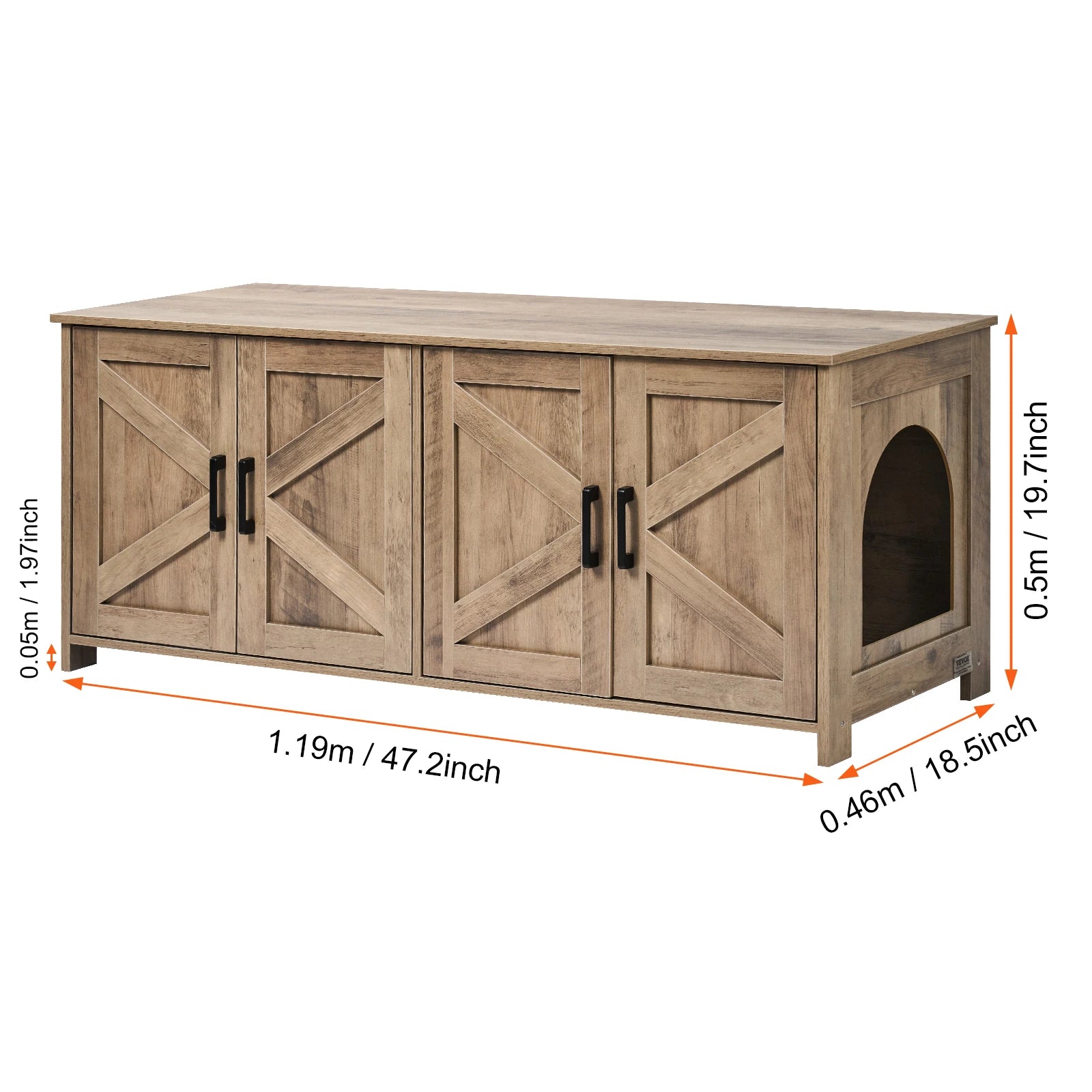 SucceBuy Cat Litter Box Enclosure for 2 Cats