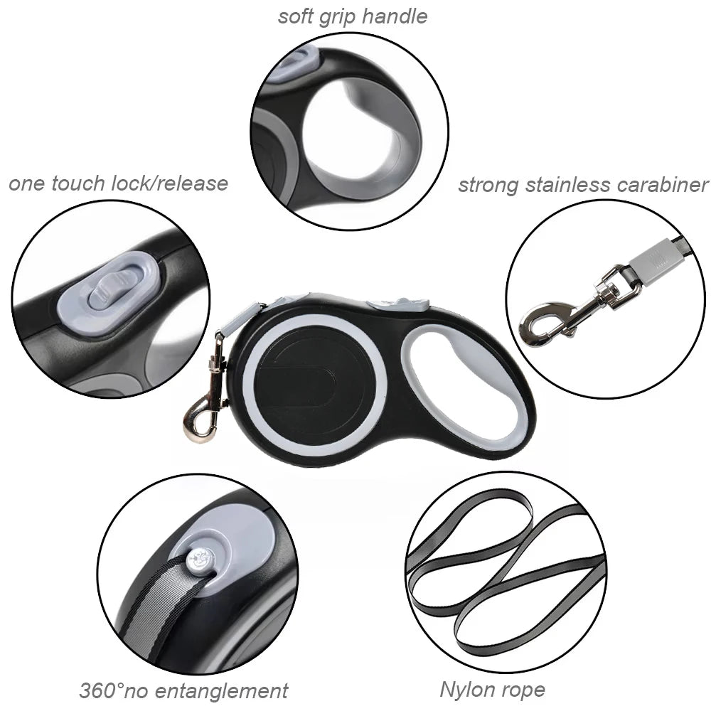 3m 5m 8m 50kg Dog Leash Retractable Roulette Collar