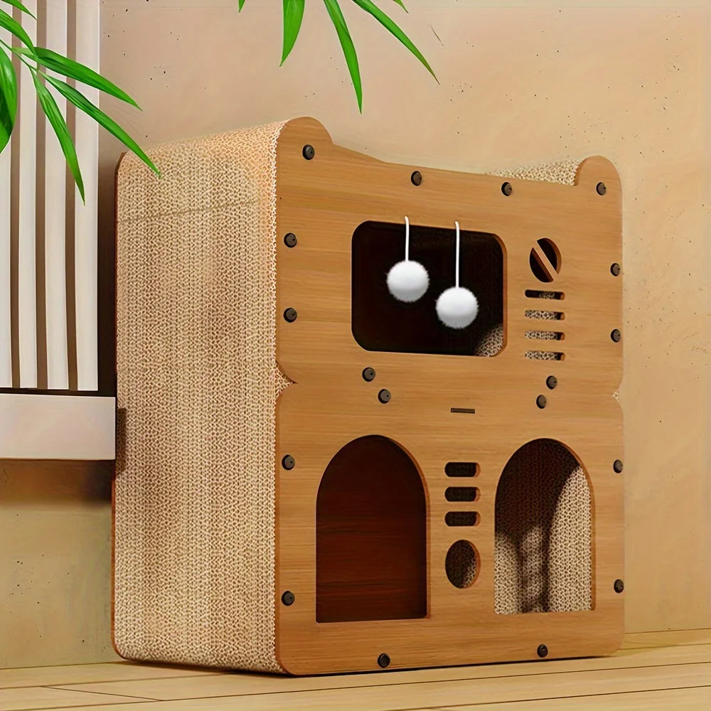 Spacious Cat House for Indoor & Outdoor Use -