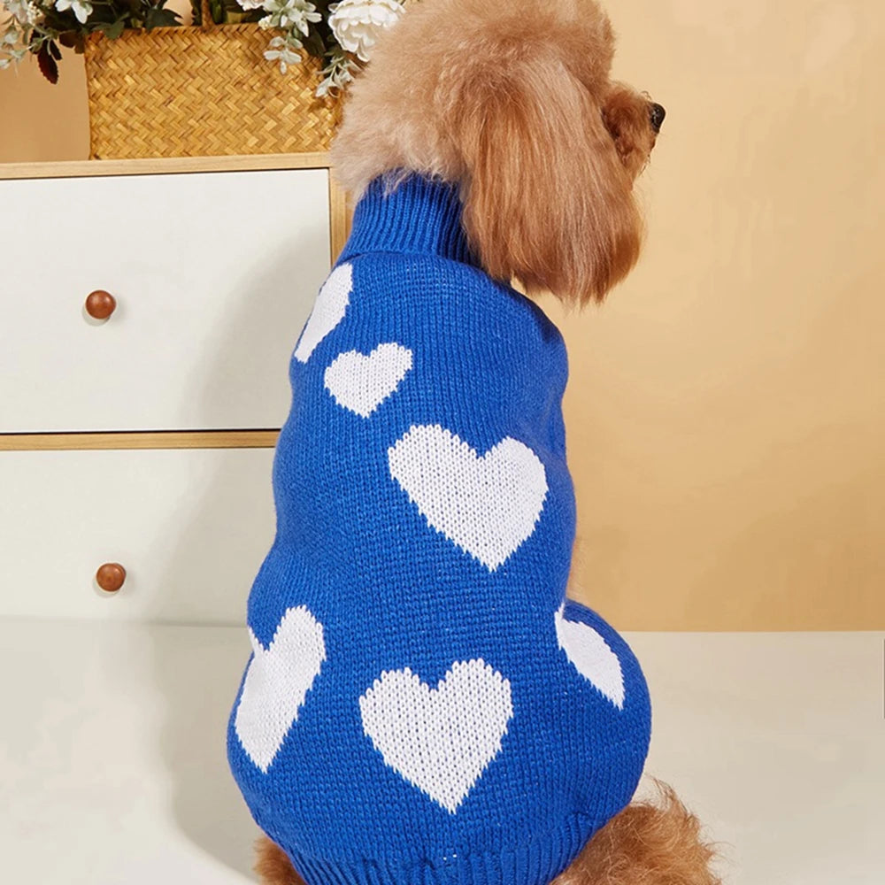 Cute Warm Dog/Cat  Sweater with Heart Pattern