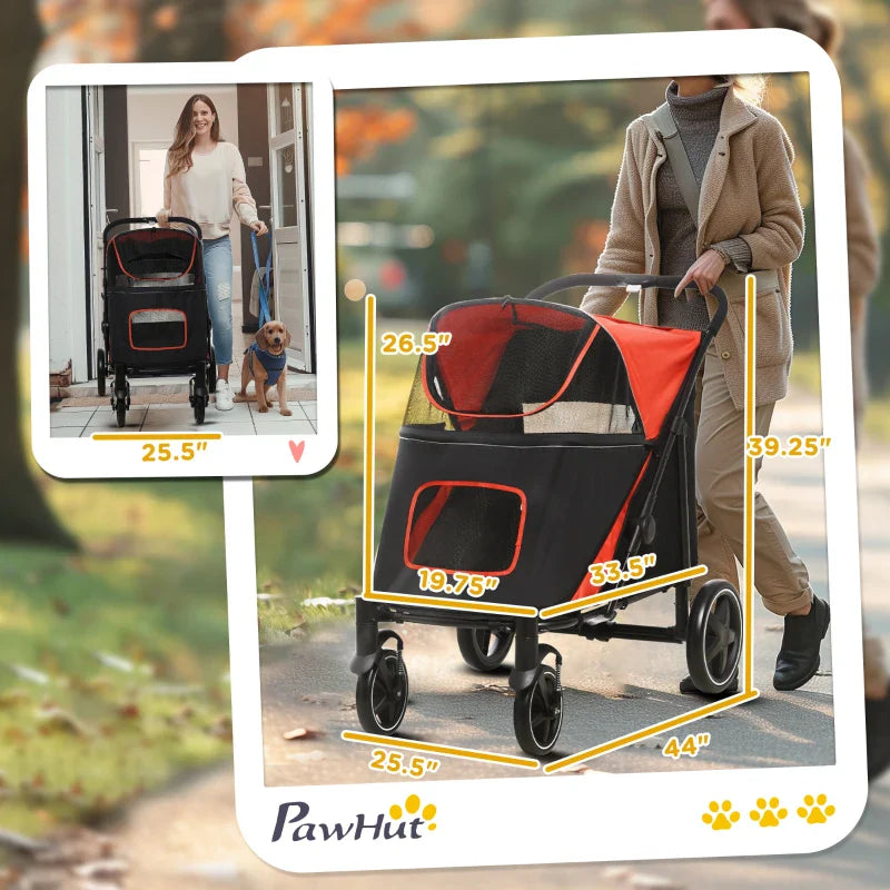 One-Click Foldable Stroller  with Storage