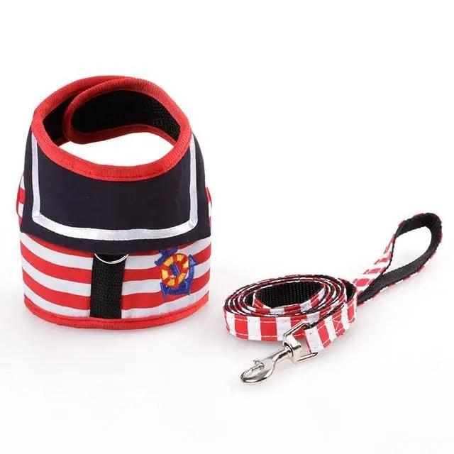 Creative Navy Suit Style Chest Harness Leash