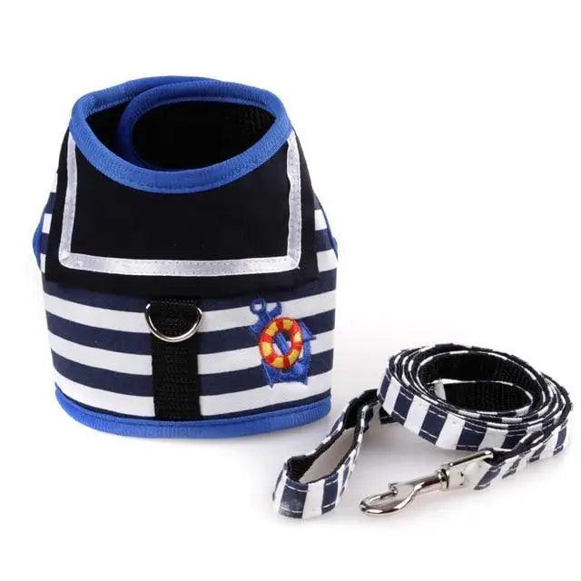 Creative Navy Suit Style Chest Harness Leash