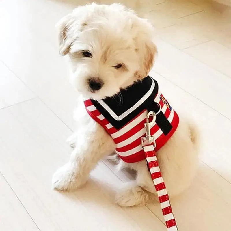 Creative Navy Suit Style Chest Harness Leash