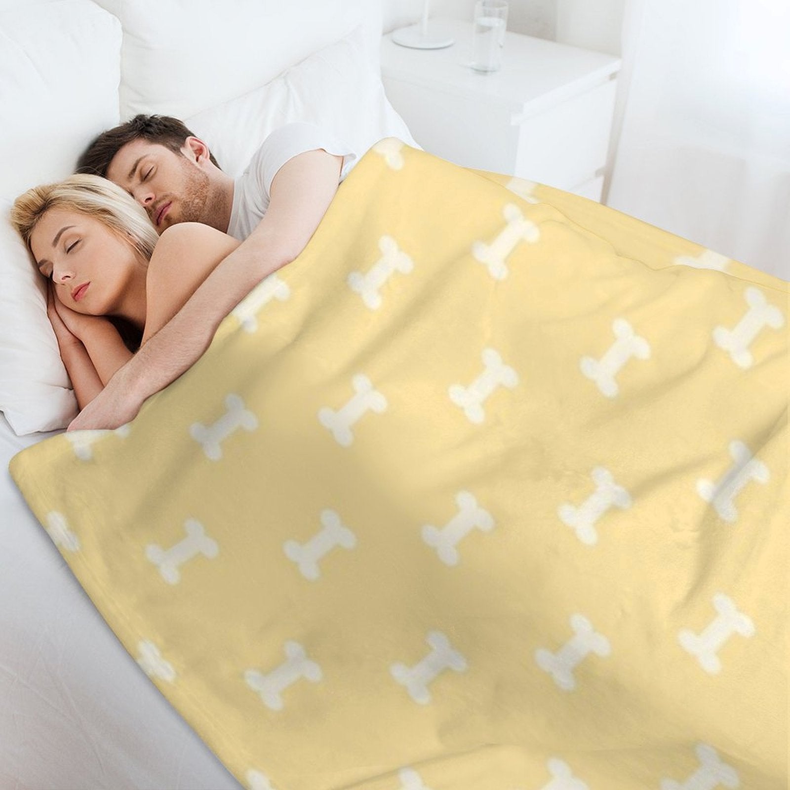 Blue Dog Bed Blanket Throw Blanket