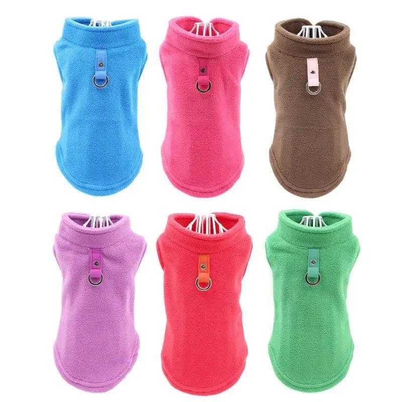 Blank Dog Vest Soft Fleece Clothes For Small Dogs