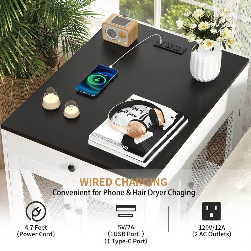 Dog Crate End Table Furniture  | Wooden Dog Kennel for Medium Dogs