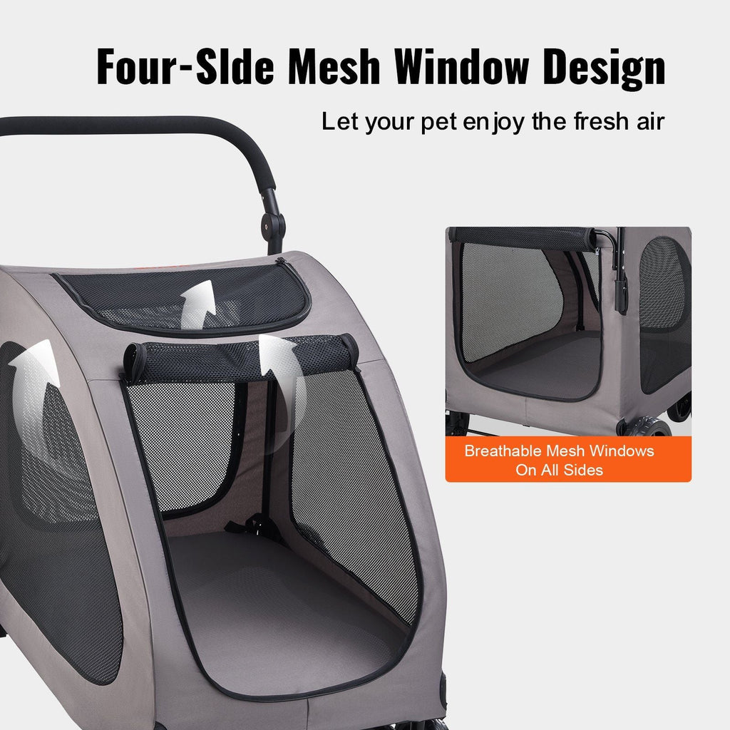 4-Wheels Dog Stroller  160lbs Weight Capacity