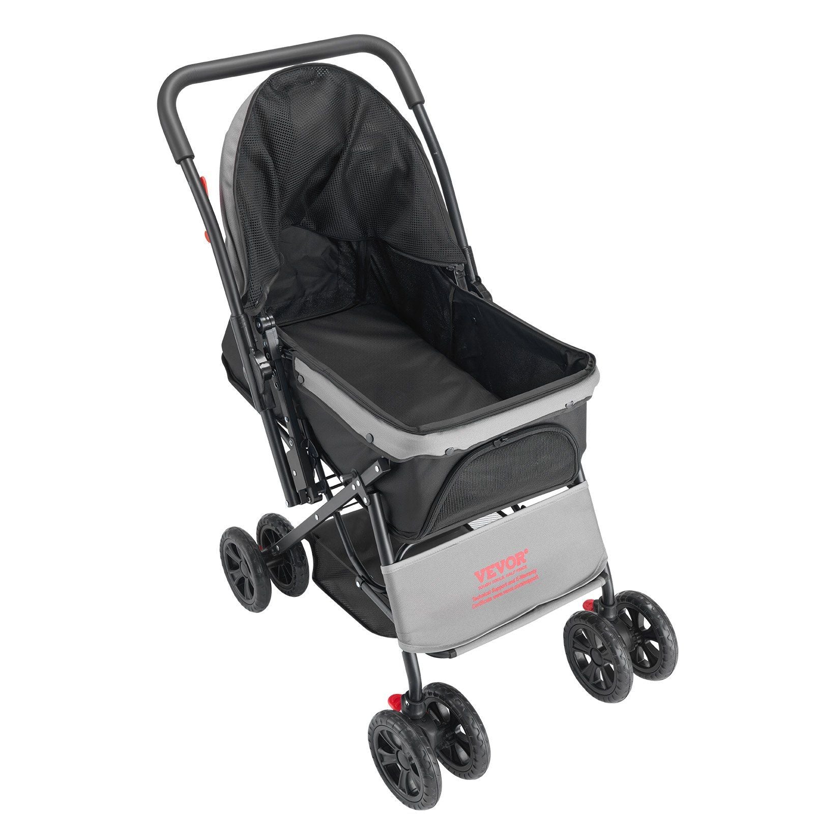Pet Stroller Foldable 4 Wheels Travel Dog Stroller