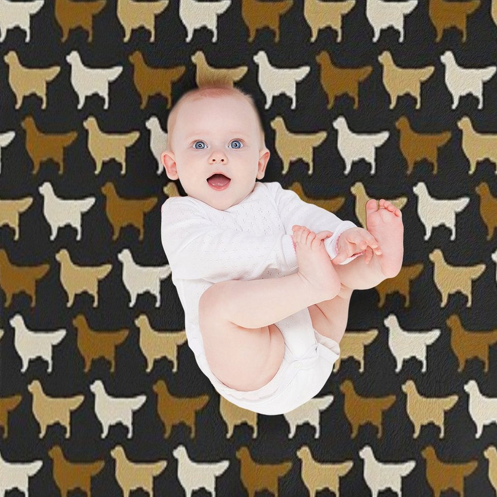 Golden Retriever Dog Breed Silhouette Throw Blanket