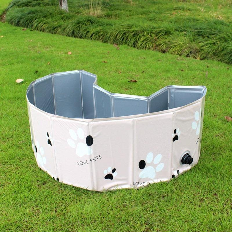 Foldable Dog Pool Portable Swimming Pool for Dogs Pet Pool Bathing Tub Toy Storage Large Shower Basin for Indoor Outdoor Portable Dog Pool PVC Pet Pool Leakproof Foldable Dog Bath Indoor And Outdoor Pool Dog
