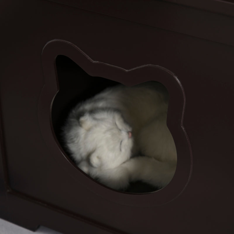 Cat Litter Box Nightstand End Table Enclosure