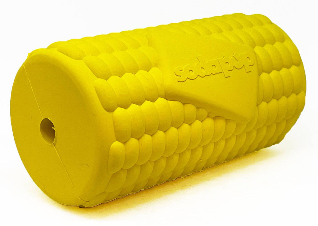 Corn on the Cob Dog Toy - Durable Rubber Treat Dispenser