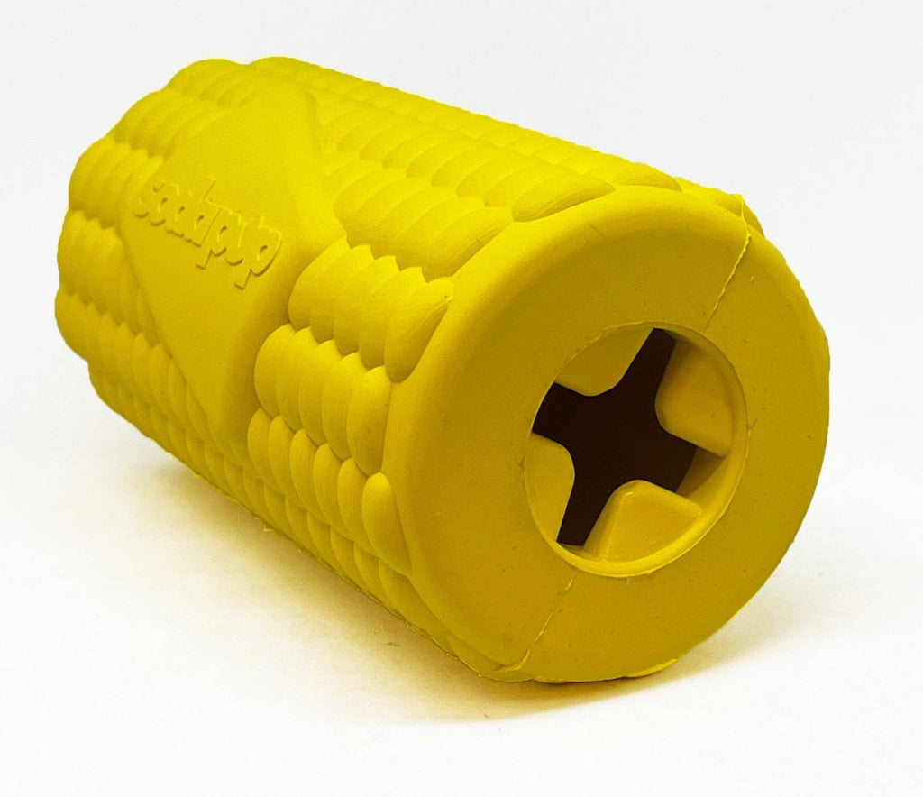 Corn on the Cob Dog Toy - Durable Rubber Treat Dispenser