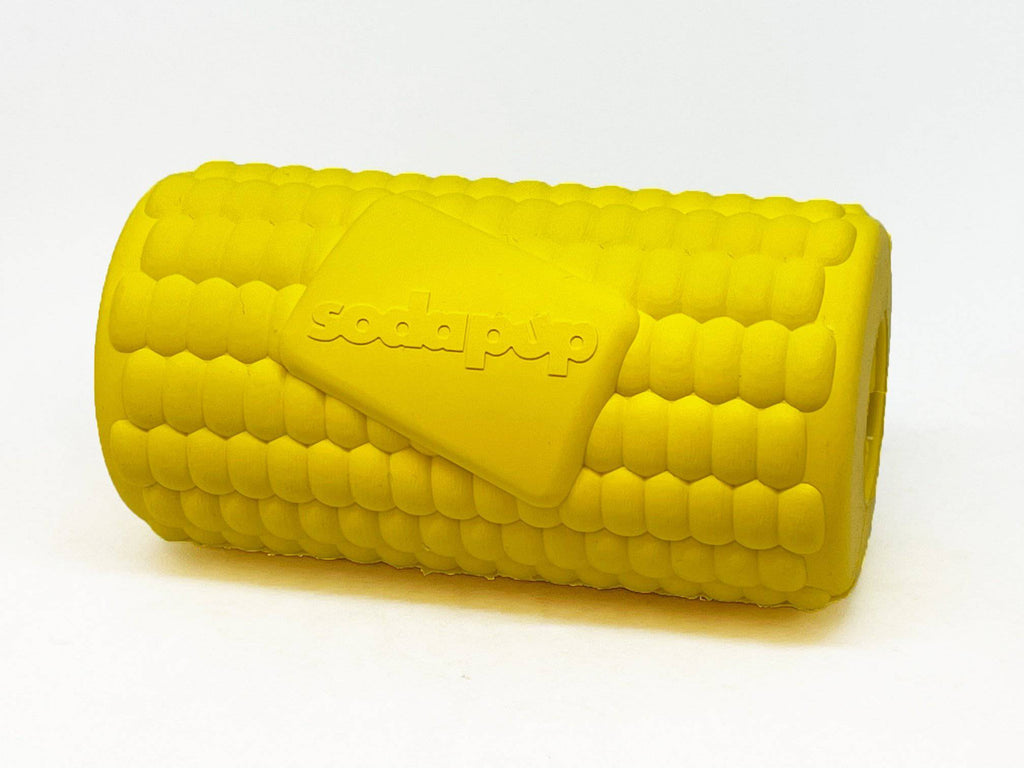 Corn on the Cob Dog Toy - Durable Rubber Treat Dispenser