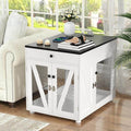 Dog Crate End Table Furniture  | Wooden Dog Kennel for Medium Dogs